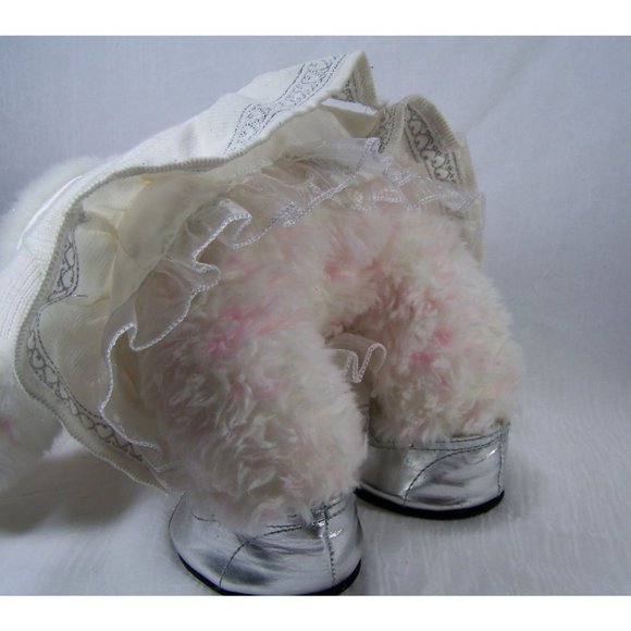 Build A Bear Snowflake Sweater Winter Outfit Pink and White Bear - Picture 12 of 13